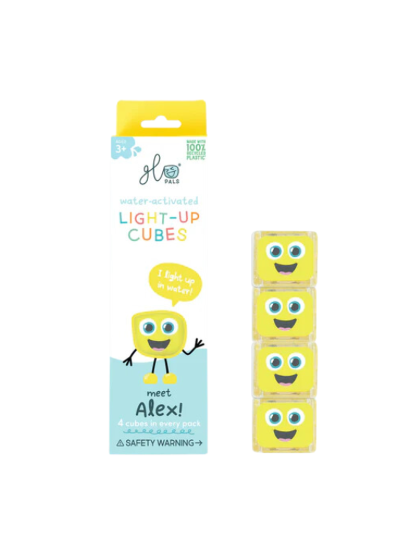 Glo Pals Glo Pals - Light Up Cubes - Alex (Yellow)