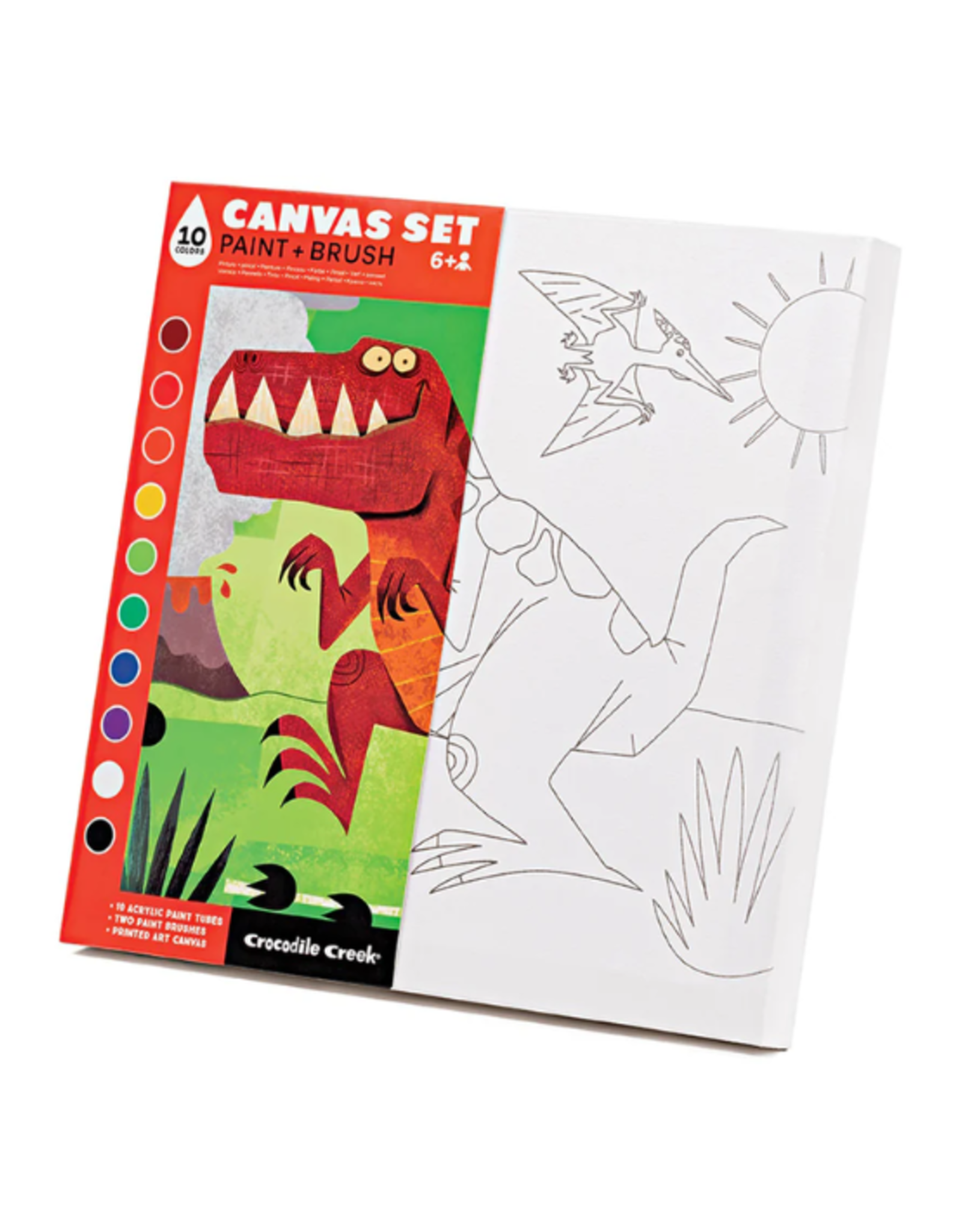 Crocodile Creek - Dinosaur Canvas Art