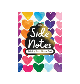 Ooly Side Notes Sticky Tab Note Pad Rainbow Hearts