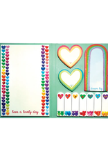 Ooly Ooly - Side Notes Sticky Tab Note Pad Rainbow Hearts