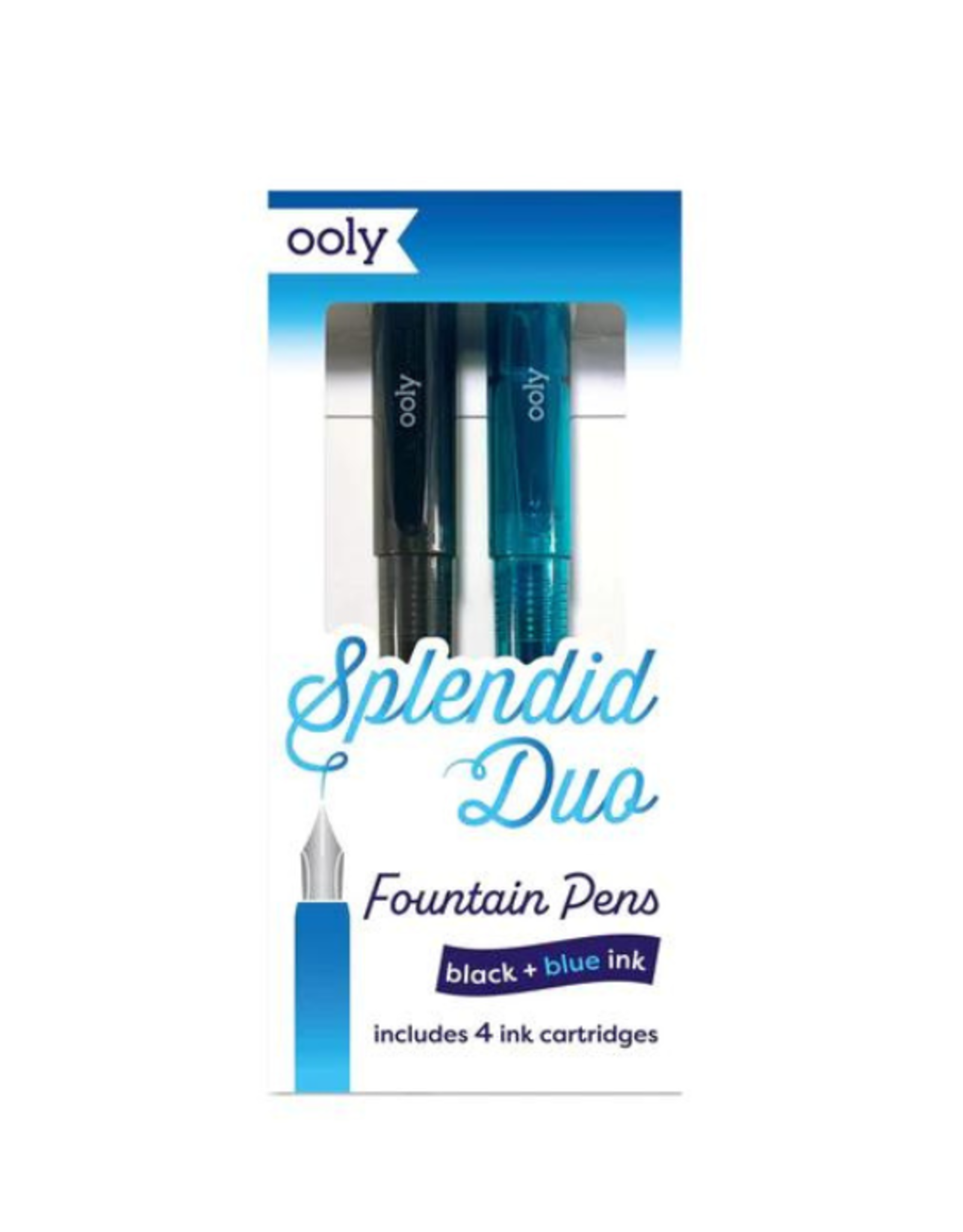 Ooly Ooly - Splendid Duo Fountain Pens Black & Blue Ink