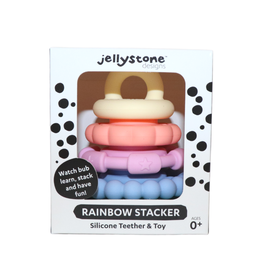 Jellystone Designs Rainbow Stacker Teether Pastel