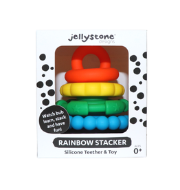 Jellystone Designs Rainbow Stacker Teether Bright Rainbow
