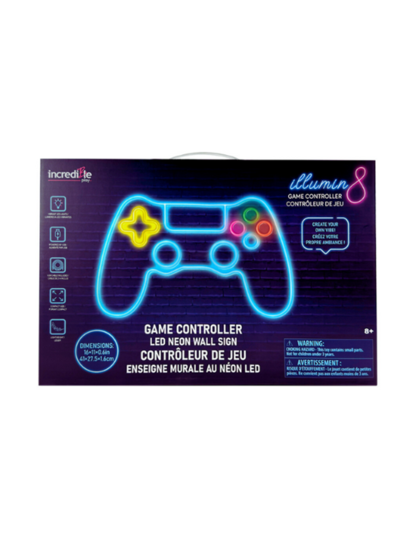 Incredible Novelties - Game Controller LED Neon Wall Sign