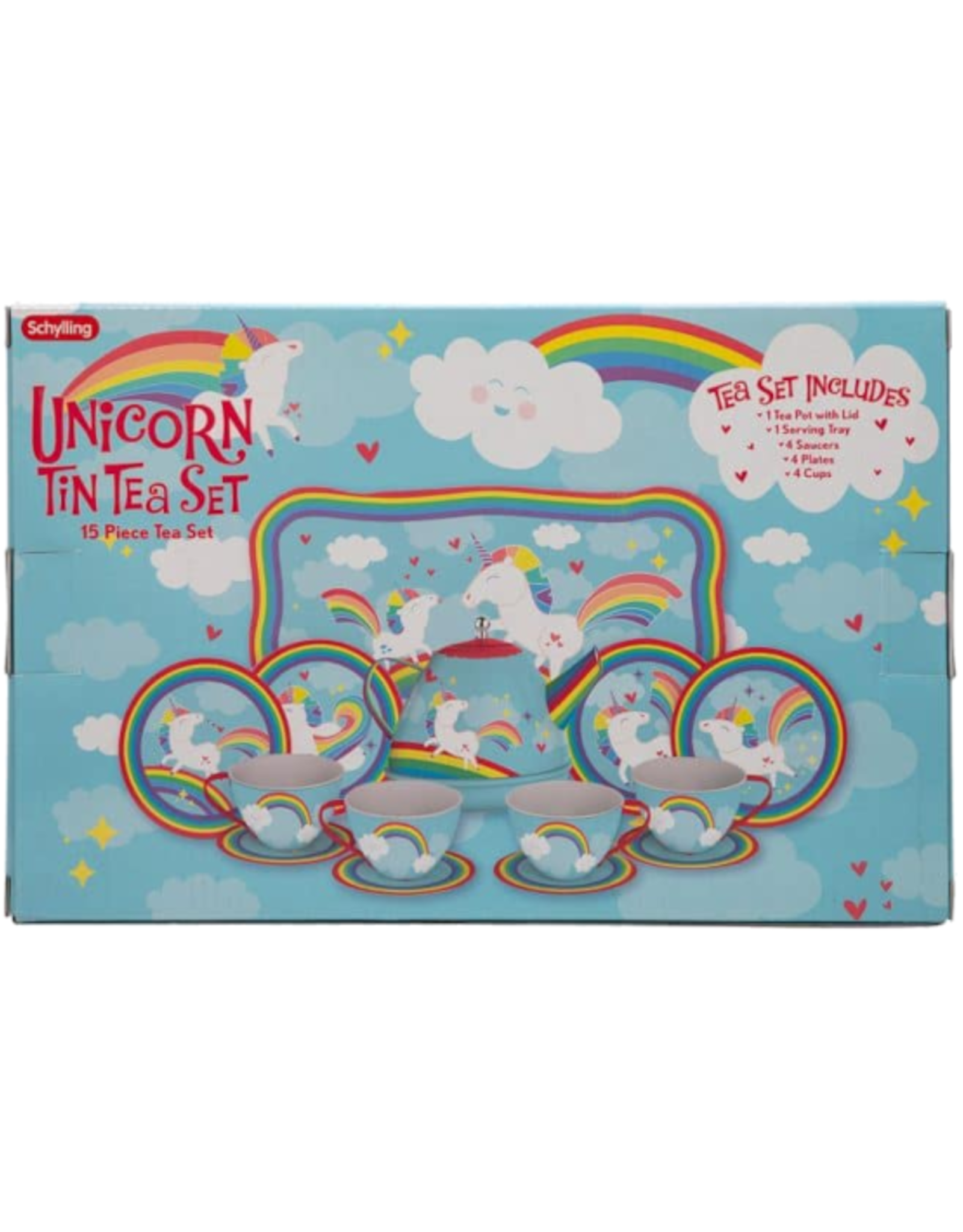 Schylling Schylling - Unicorn Tin Tea Set