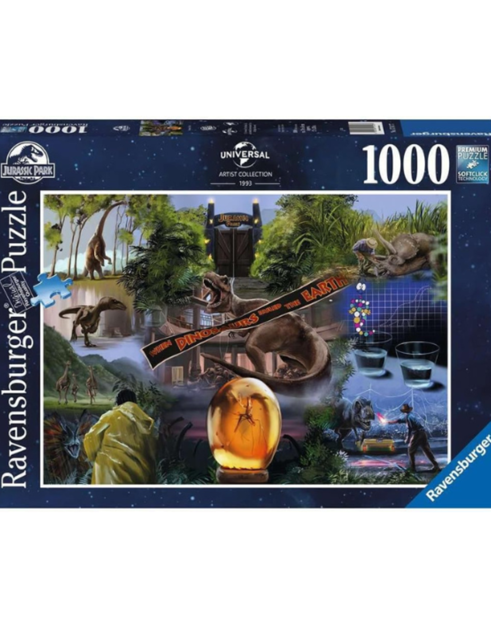 Ravensburger Ravensburger - 1000pcs - Jurassic Park Movie Poster