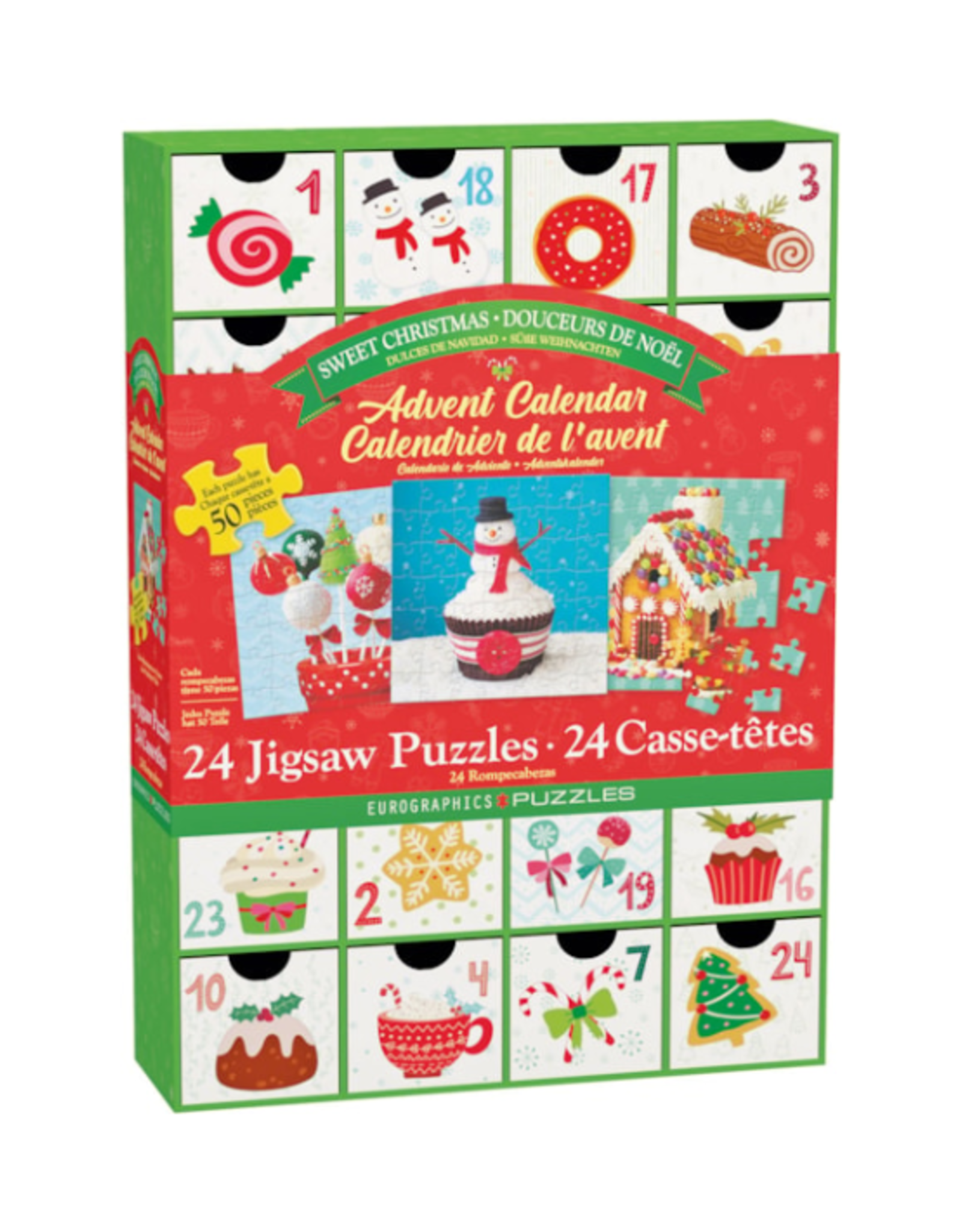 Eurographics Eurographics - Sweet Christmas Advent Calendar 24 Puzzles