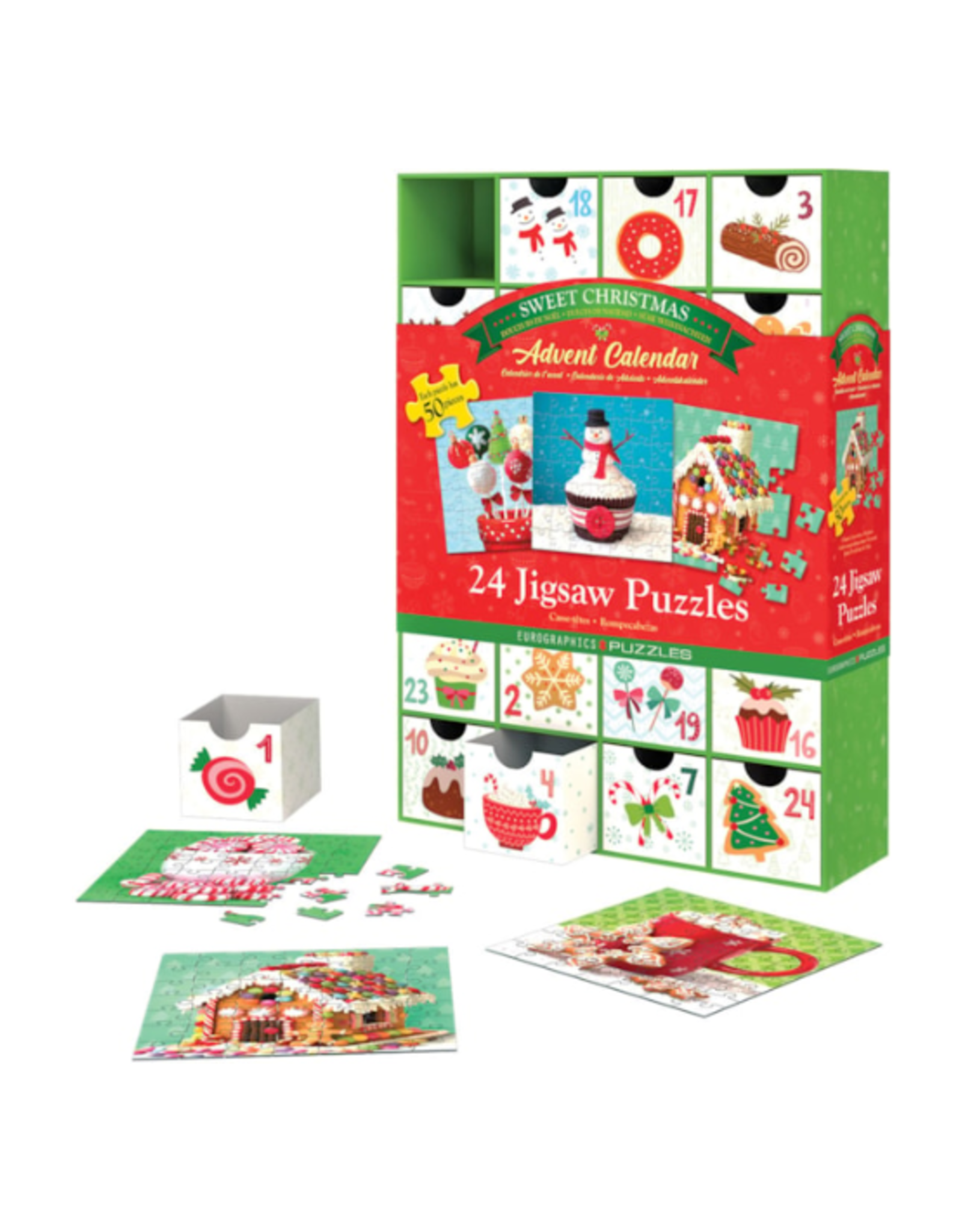 Eurographics Eurographics - Sweet Christmas Advent Calendar 24 Puzzles