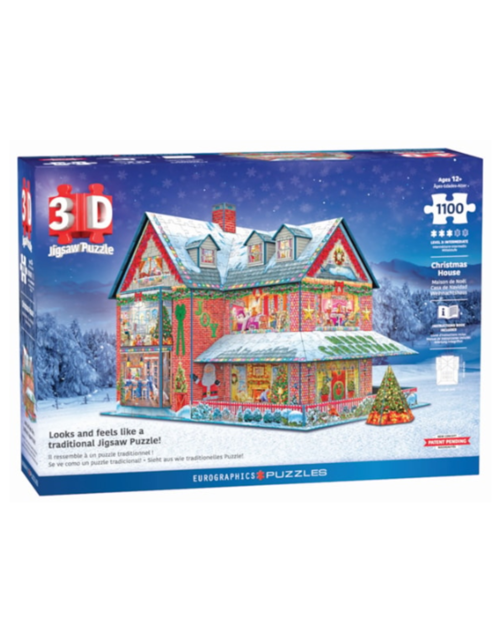 Eurographics Eurographics - 1100pcs - Christmas House 3D Puzzle