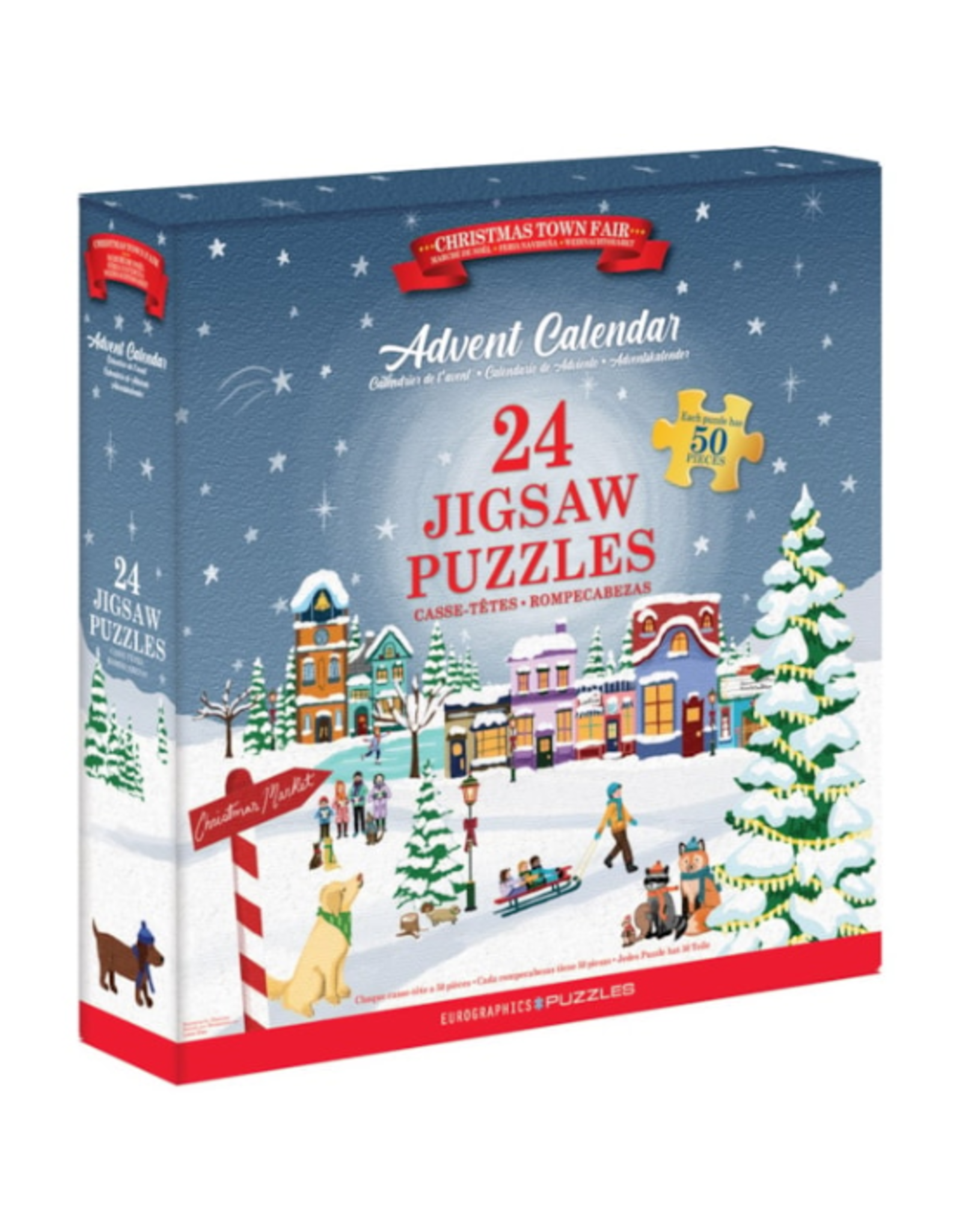 Eurographics - Christmas Town Fair Advent Calendar 24 Puzzles