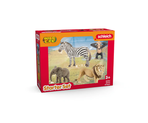 【未開封】Schleich Farm World & Wild Life セット Schleich Wild Life Asia Starter Set – 4-Piece Miniature Wildlife