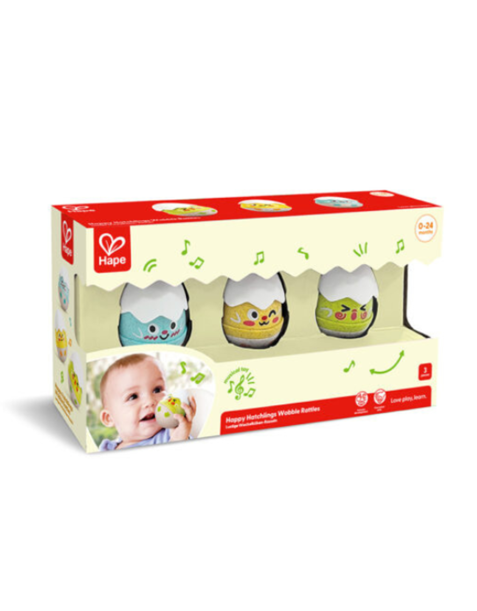 Hape Hape - Happy Hatchlings Wooble Rattles