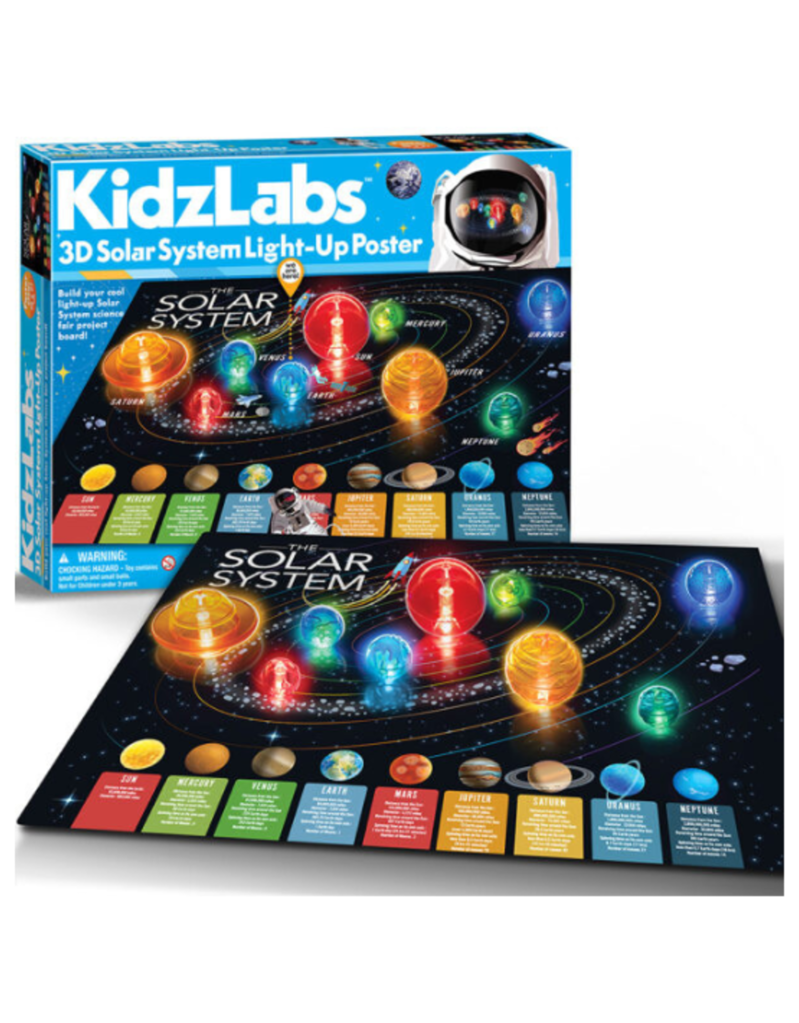4M 4M - KidzLabs 3D Solar System Light-Up Poster