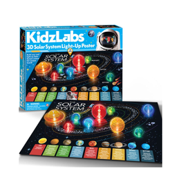 4M KidzLabs 3D Solar System Light-Up Poster