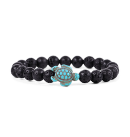 Fahlo Fahlo The Journey Bracelet Sea Turtle (Lava Stone)