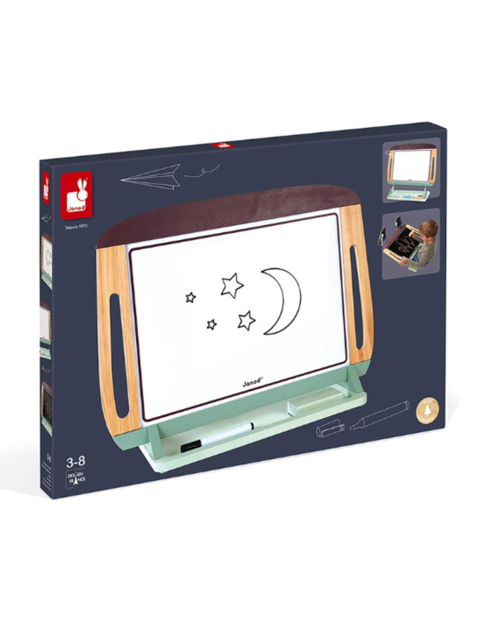 Janod Janod - White & Blackboard Tablet