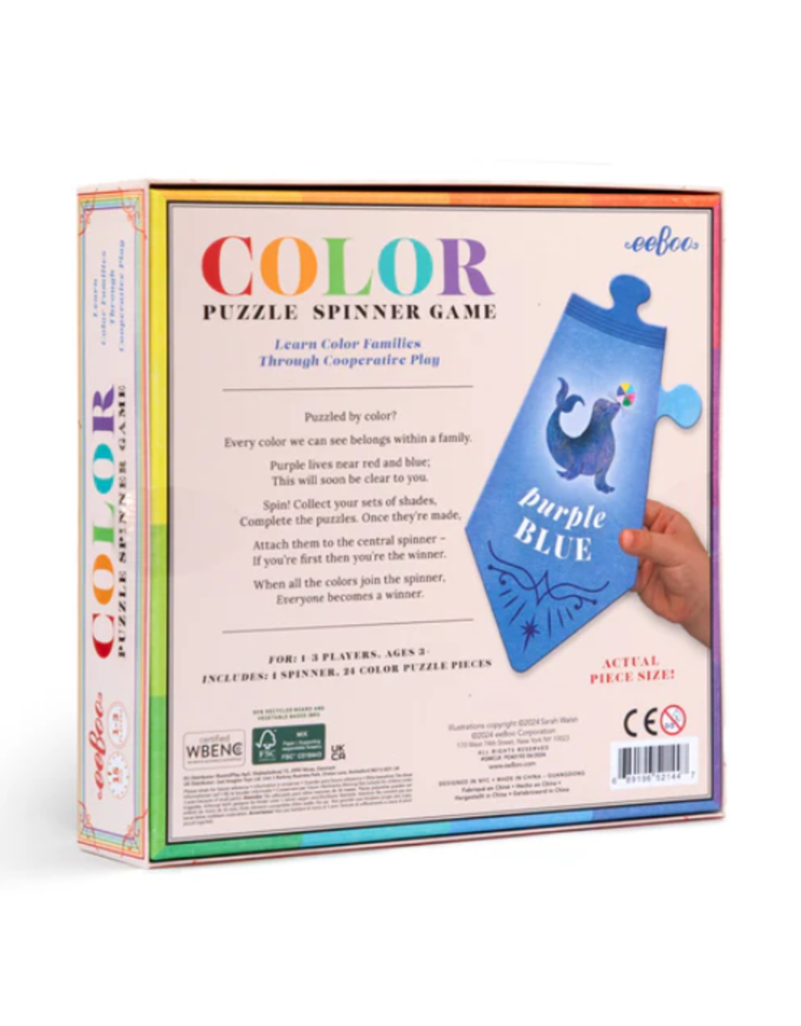 eeBoo EeBoo - Color Puzzle Spinner Game