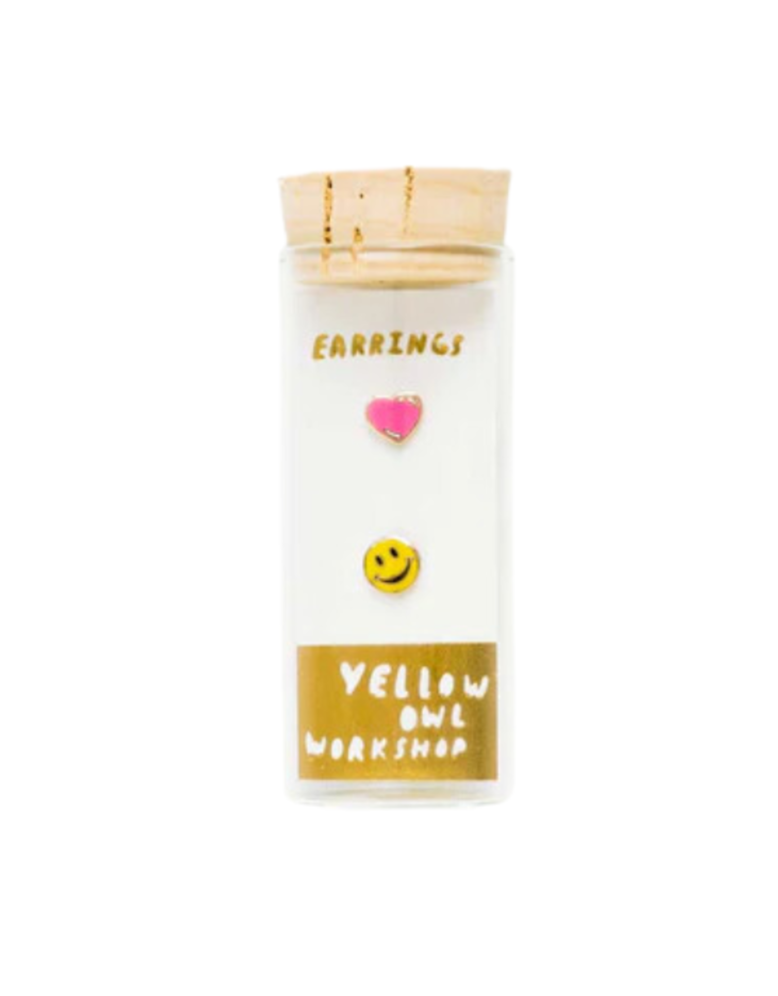 Yellow Owl Workshop Yellow Owl Workshop - Happy Face & Heart Earrings