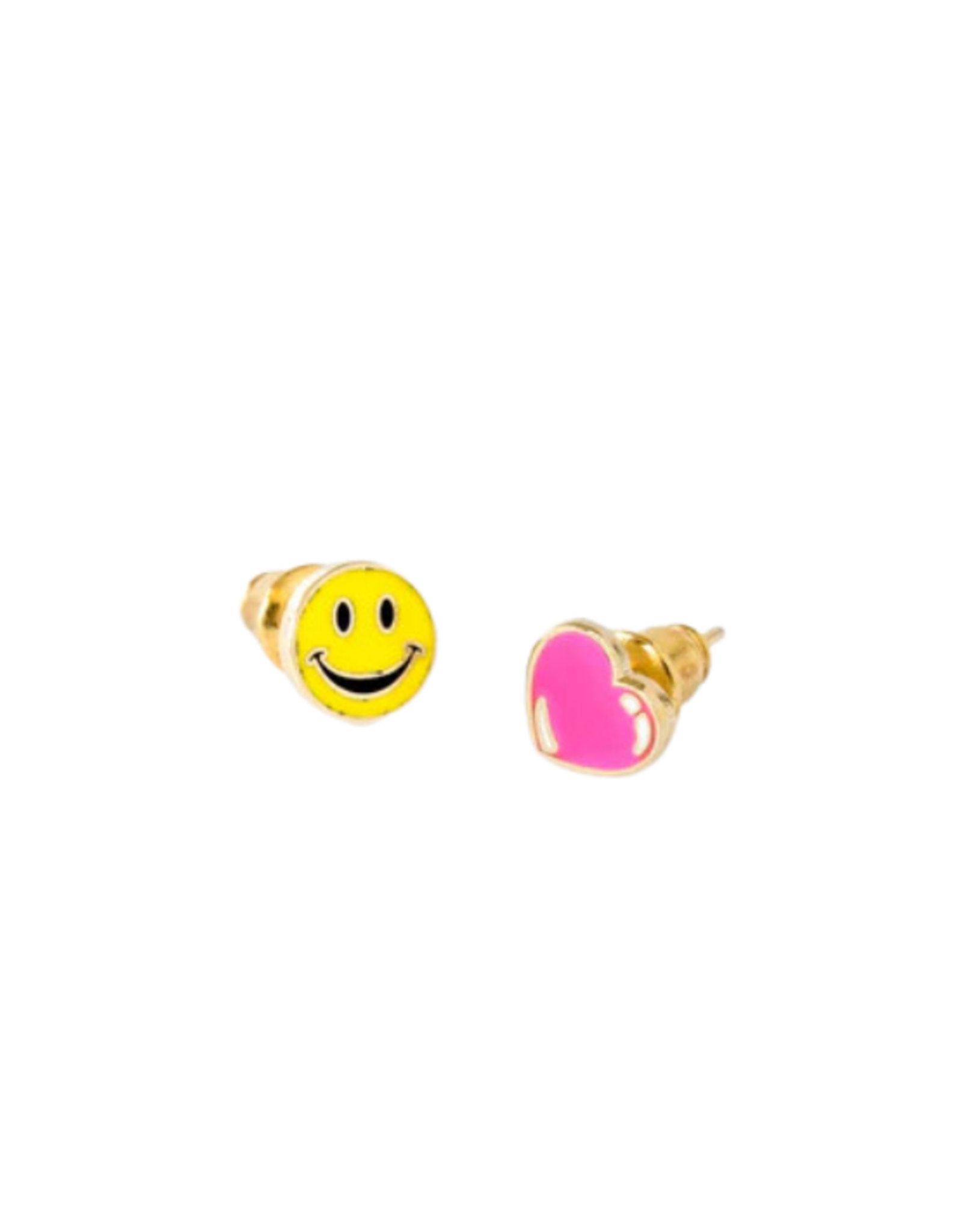 Yellow Owl Workshop Yellow Owl Workshop - Happy Face & Heart Earrings