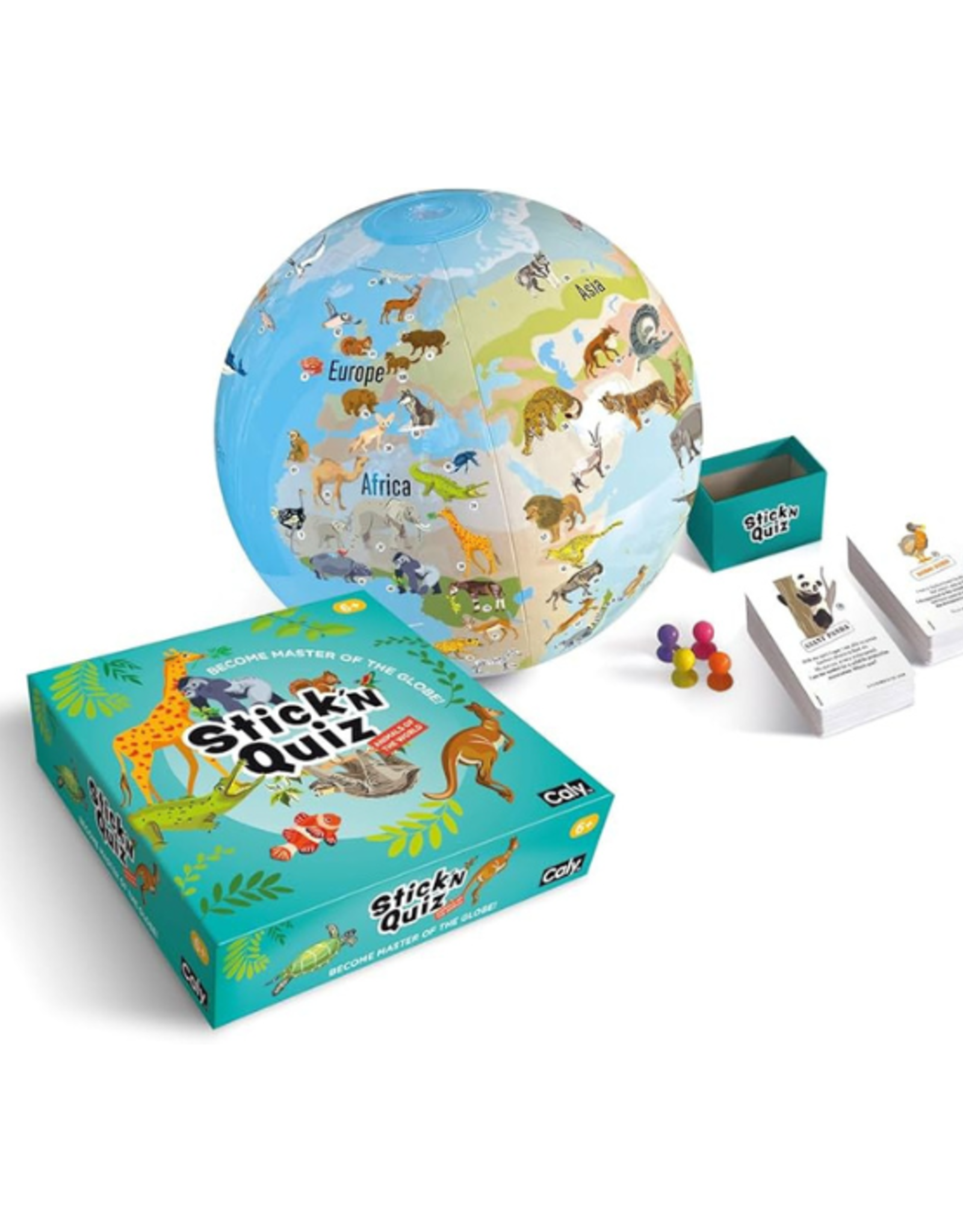 Caly Caly - Stick N Quiz Animals of the World Globe Game