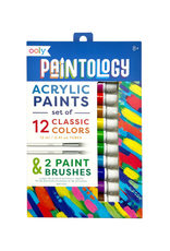 Ooly Ooly - Paintology- Acrylic Paints  +  Brushes Classic Colours