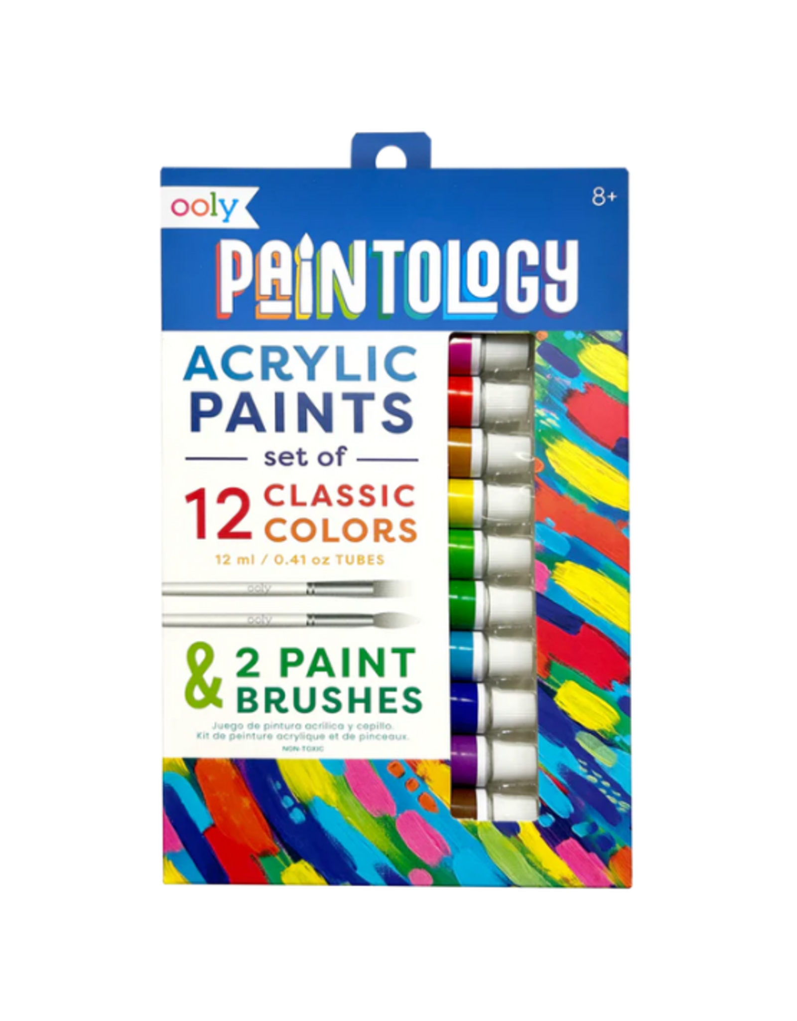 Ooly Ooly - Paintology- Acrylic Paints  +  Brushes Classic Colours