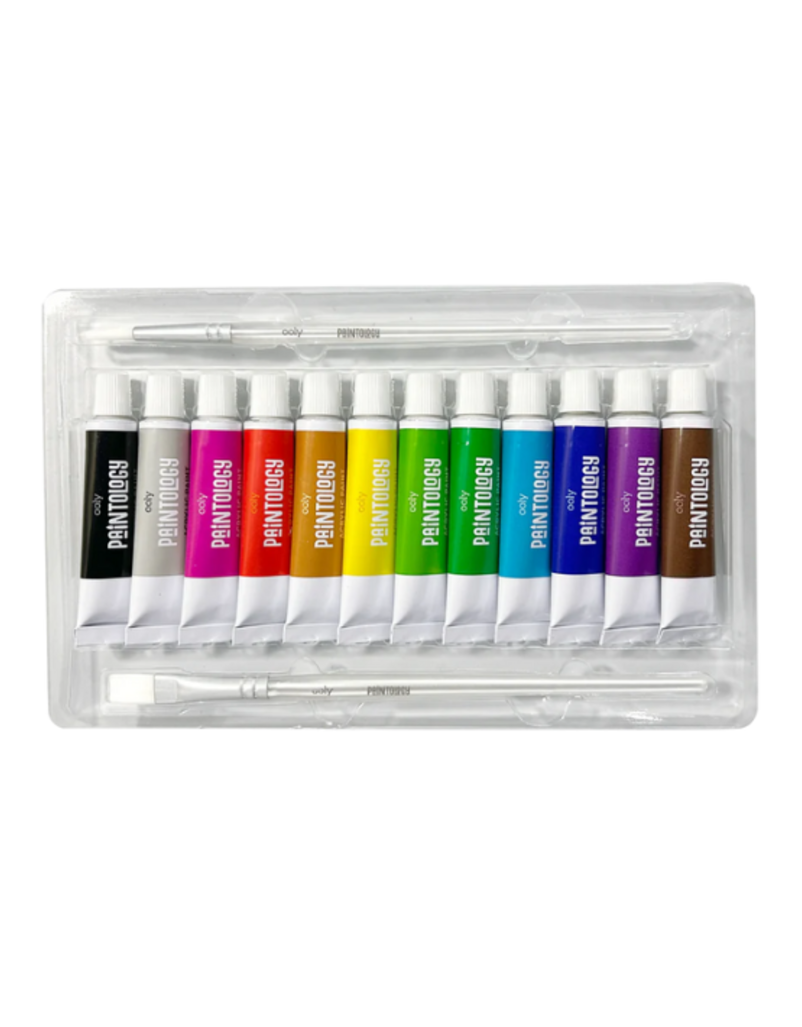 Ooly Ooly - Paintology- Acrylic Paints  +  Brushes Classic Colours