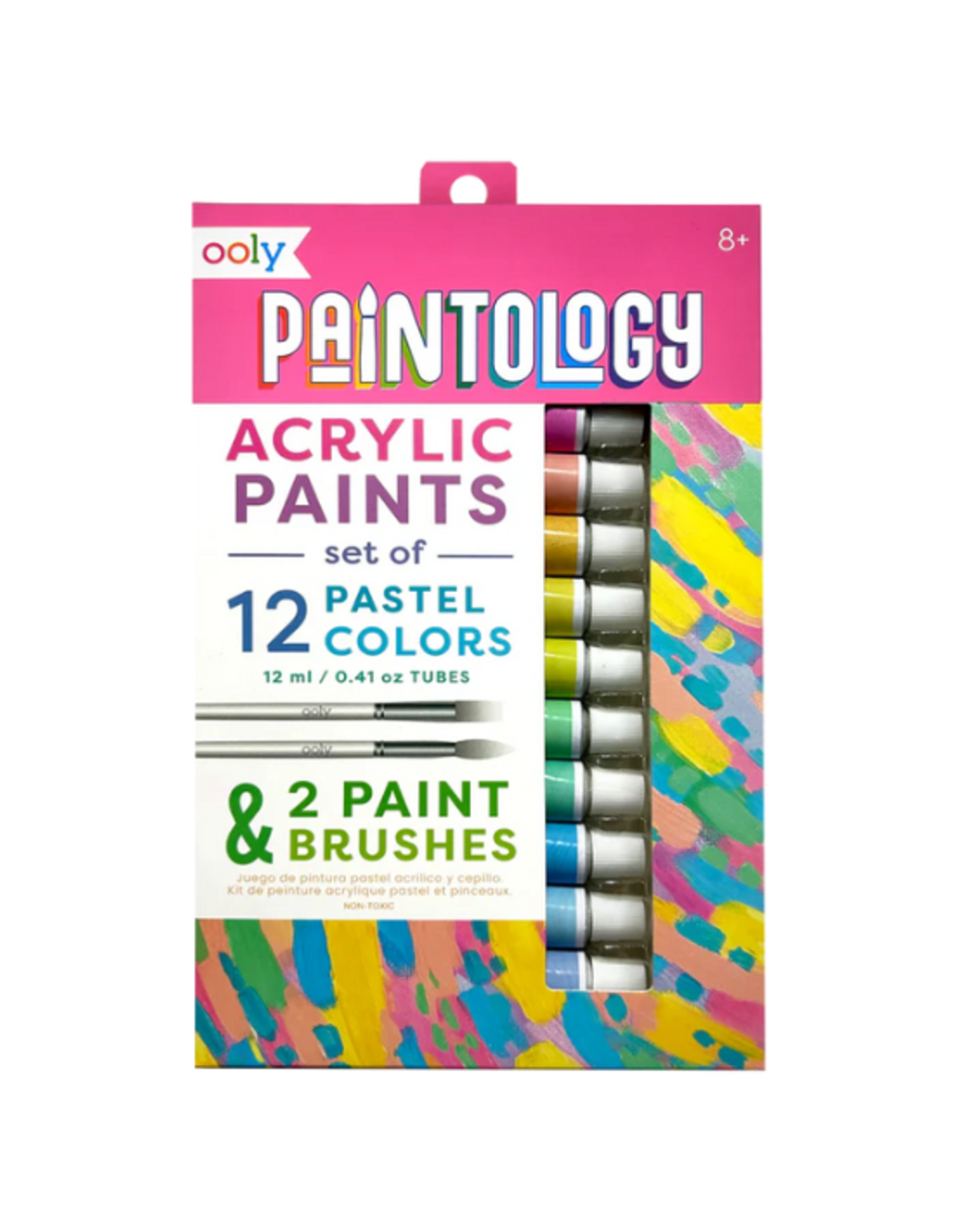 Ooly Ooly - Paintology - Acrylic Paints + Brushes Pastel Colors