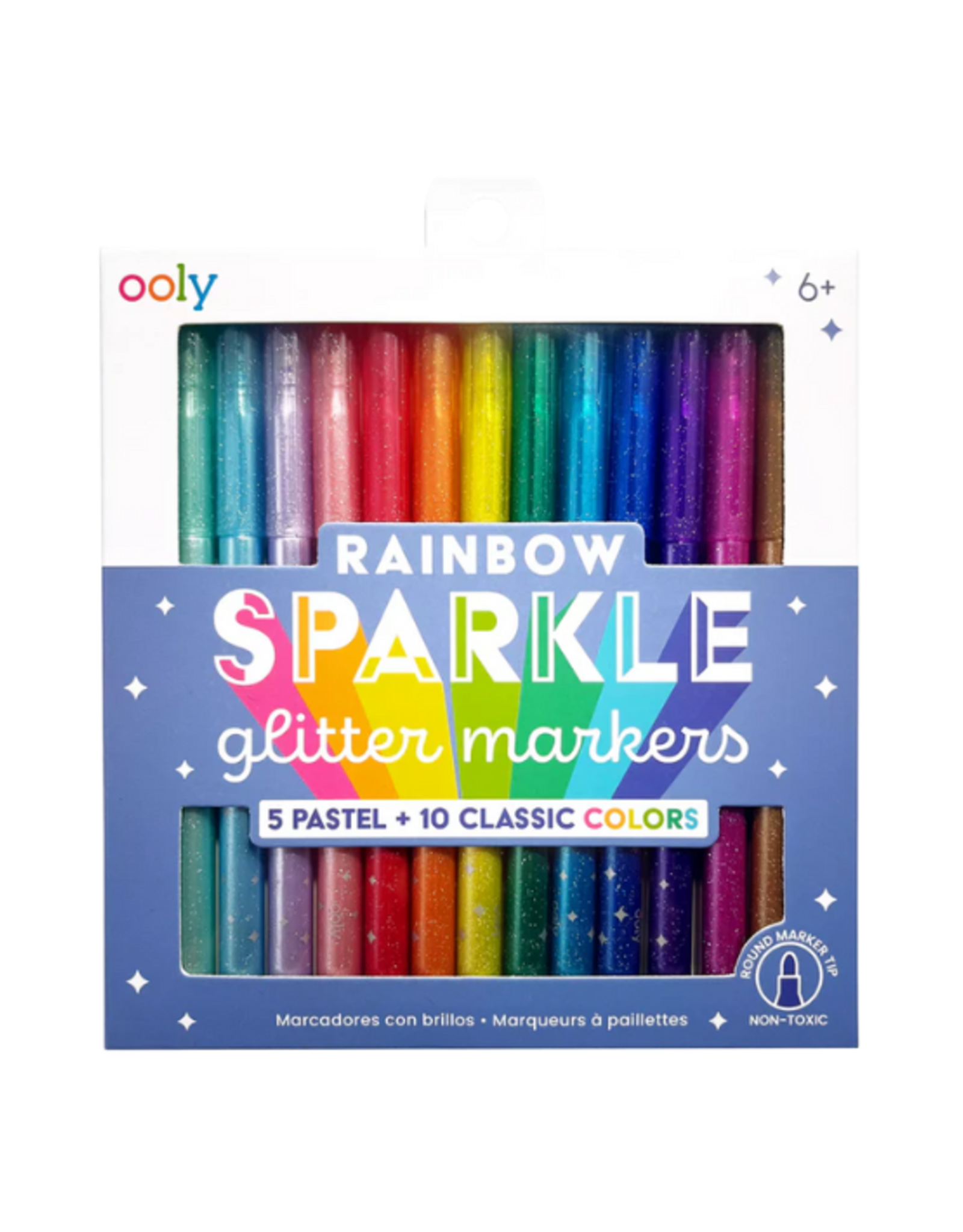 Ooly Ooly - Rainbow  Sparkle Glitter Markers - Set of 15