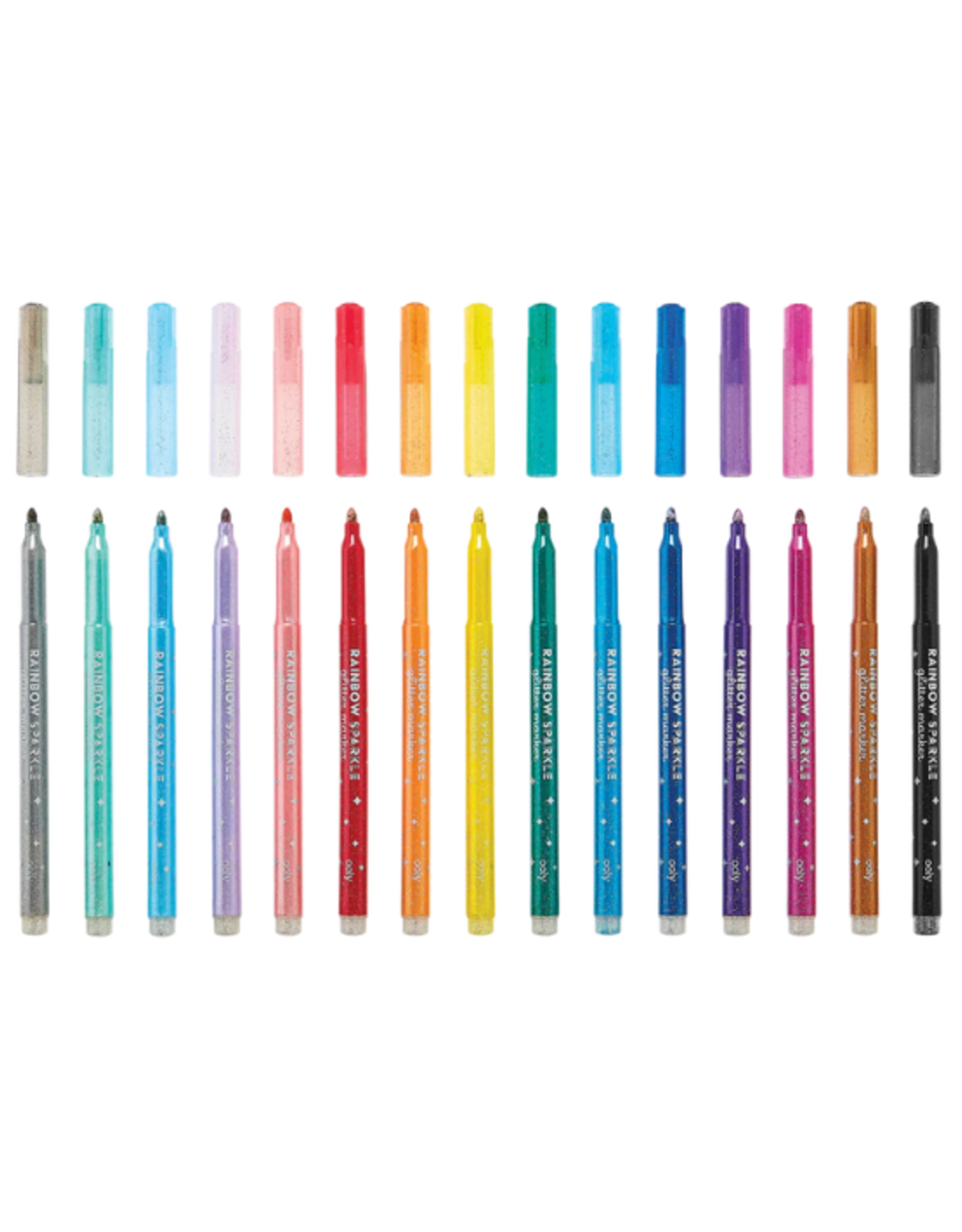 Ooly Ooly - Rainbow  Sparkle Glitter Markers - Set of 15