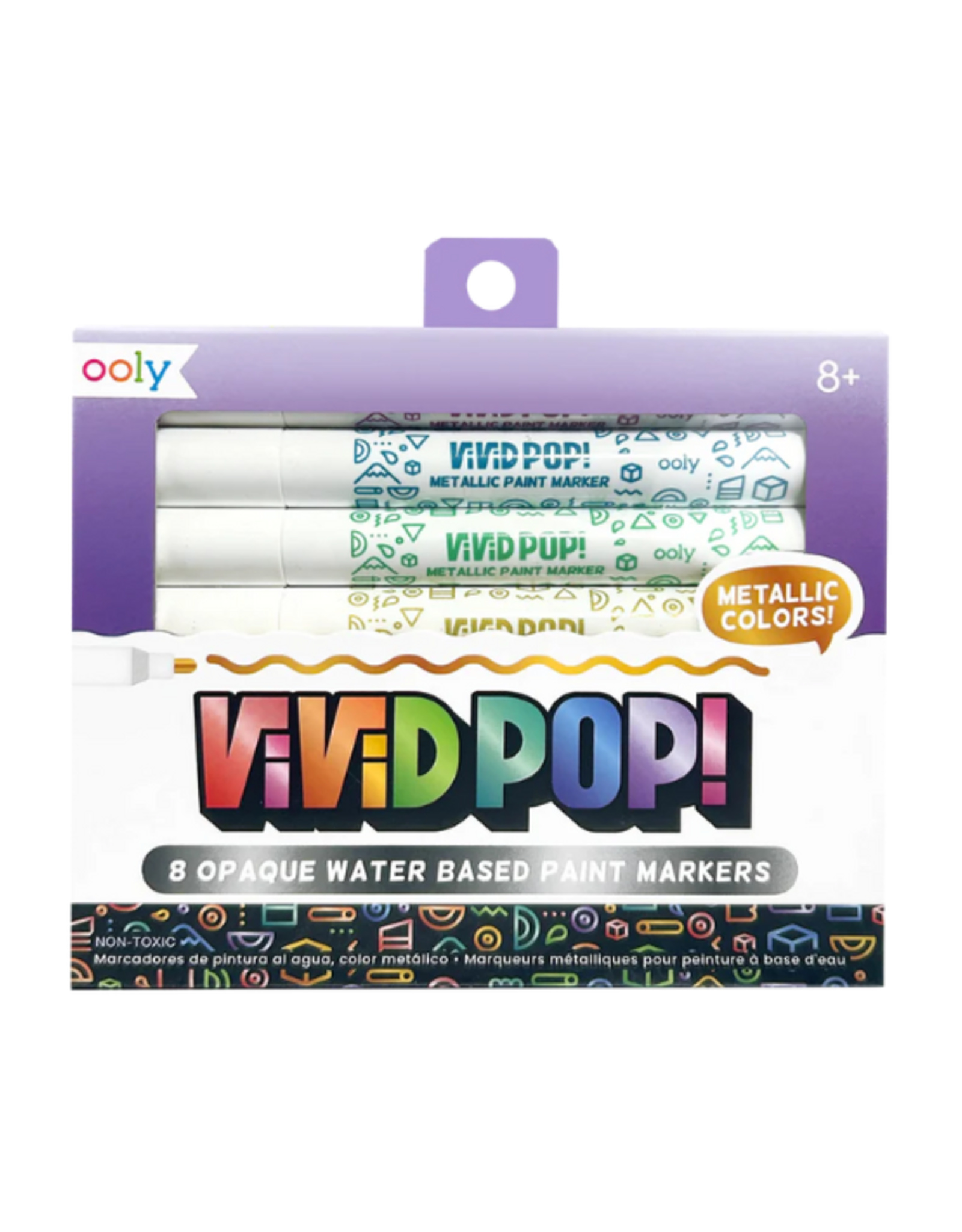 Ooly Ooly - Vivid Pop! Water-Based Paint Markers Metallic