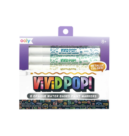 Ooly Vivid Pop! Water-Based Paint Markers Metallic