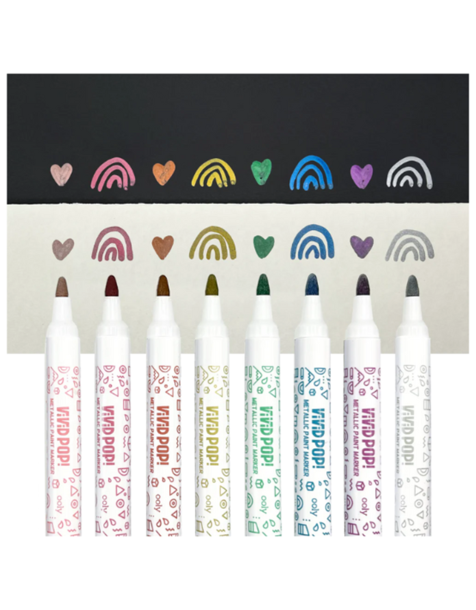 Ooly Ooly - Vivid Pop! Water-Based Paint Markers Metallic