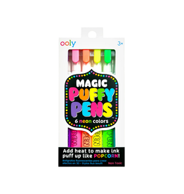 Ooly Magic Puffy Neon Pens Set Of 6