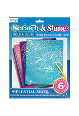 Ooly Ooly - Scratch & Shine Foil Scratch Art Kits - Celestial Skies