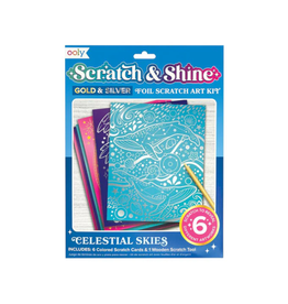 Ooly Scratch & Shine Foil Scratch Art Kits Celestial Skies