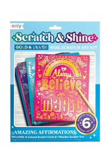 Ooly Ooly - Scratch & Shine Foil Scratch Art Kits- Amazing Affirmations