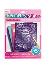 Ooly Ooly - Scratch & Shine Foil Scratch Art Kits - Glorious Garden