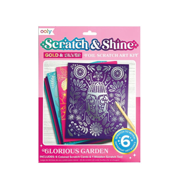 Ooly Scratch & Shine Foil Scratch Art Kits Glorious Garden