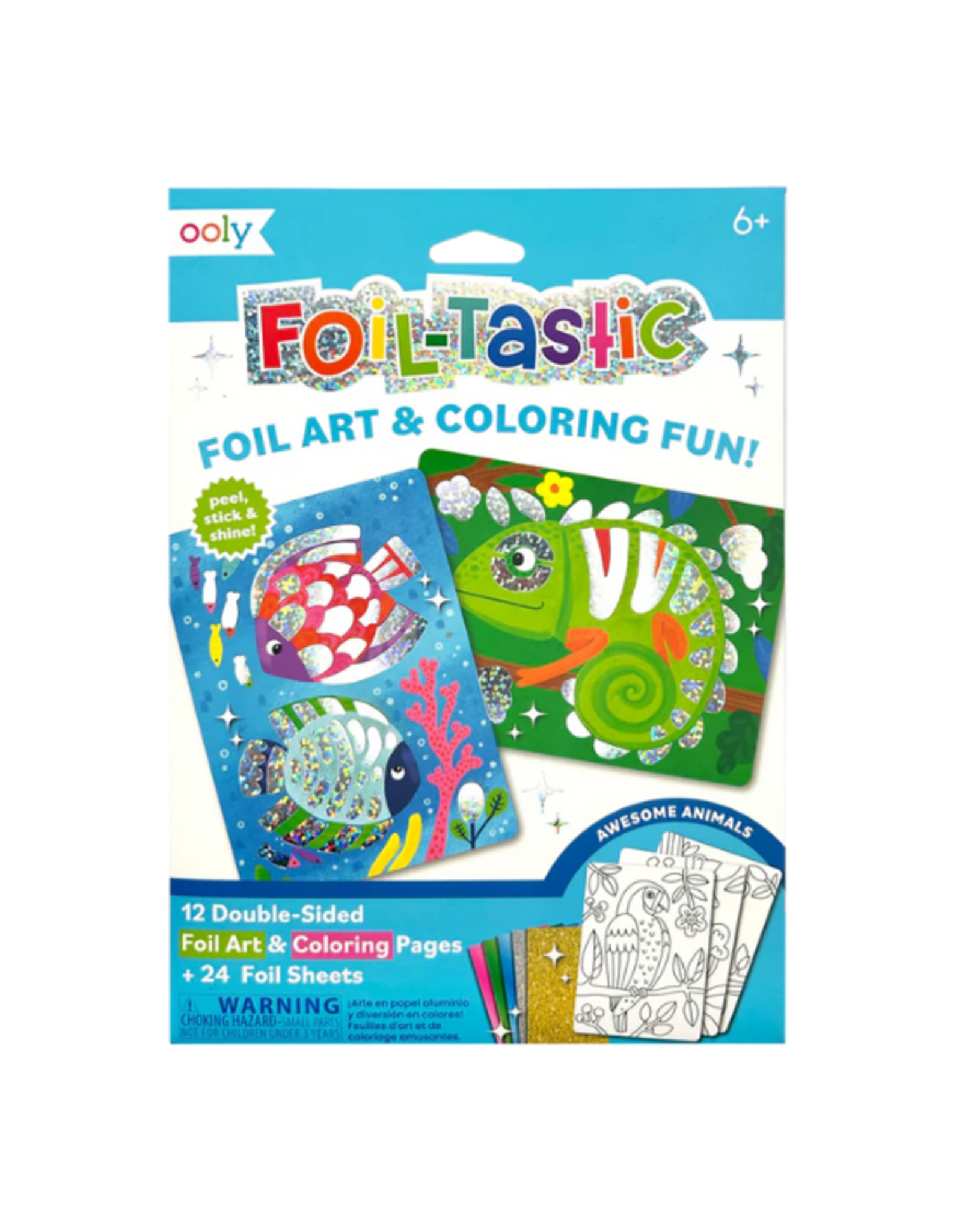 Ooly Ooly - Foil-Tastic Foil Art Kit Awesome Animals