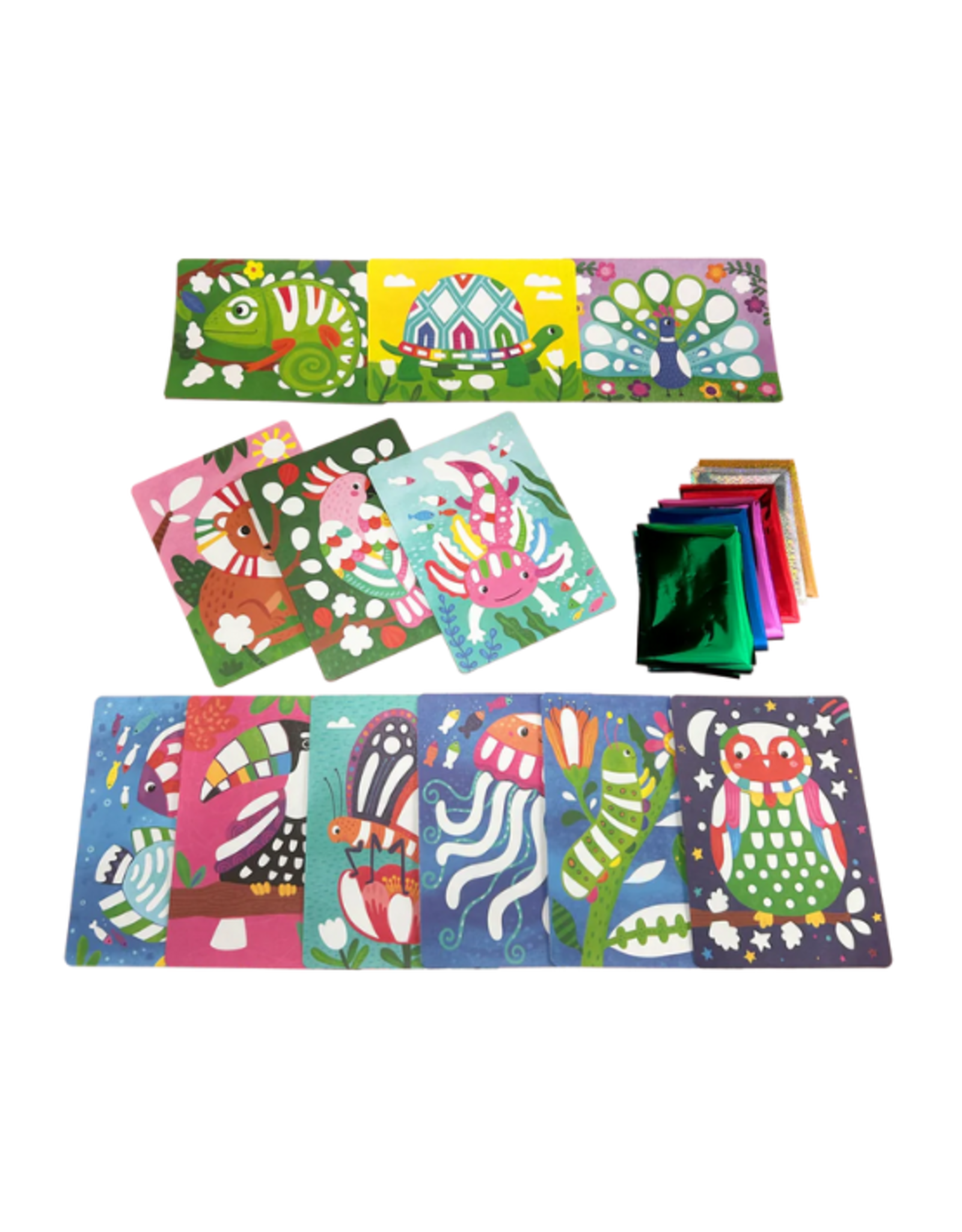 Ooly Ooly - Foil-Tastic Foil Art Kit Awesome Animals