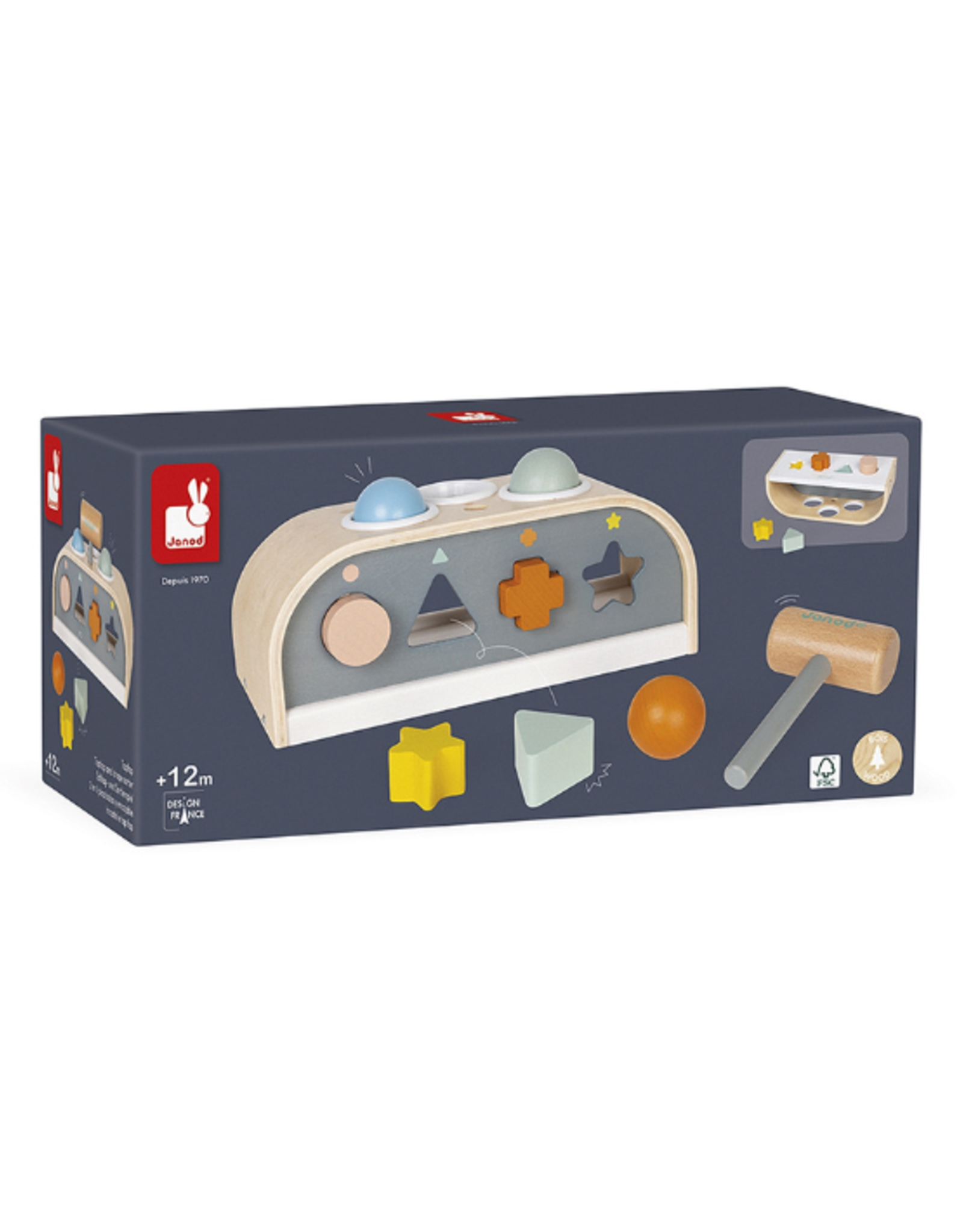 Janod Janod - Sweet Cocoon Tap Tap and Shape Sorter