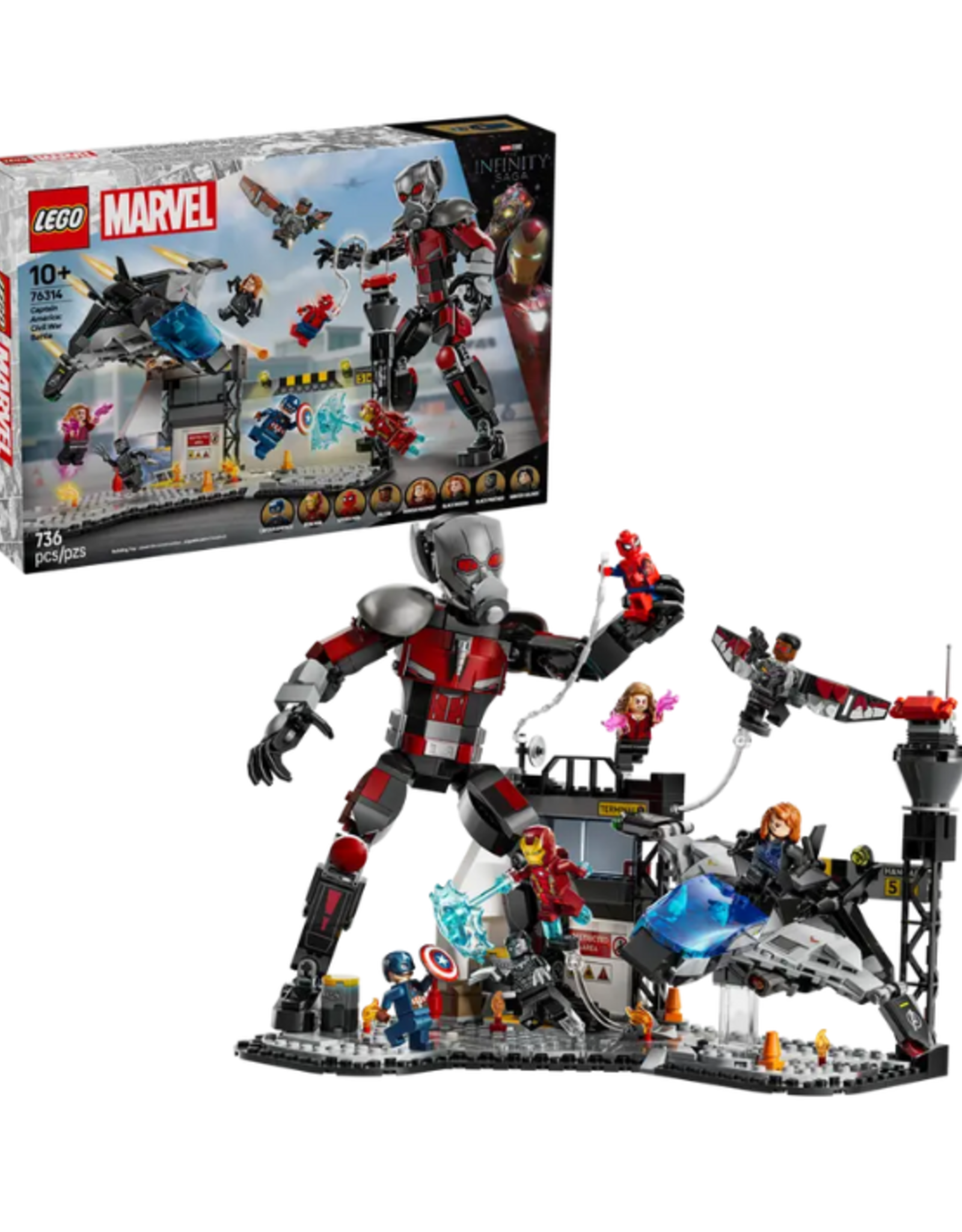 Lego Lego - Marvel - 76314 - Captain America: Civil War Action Battle