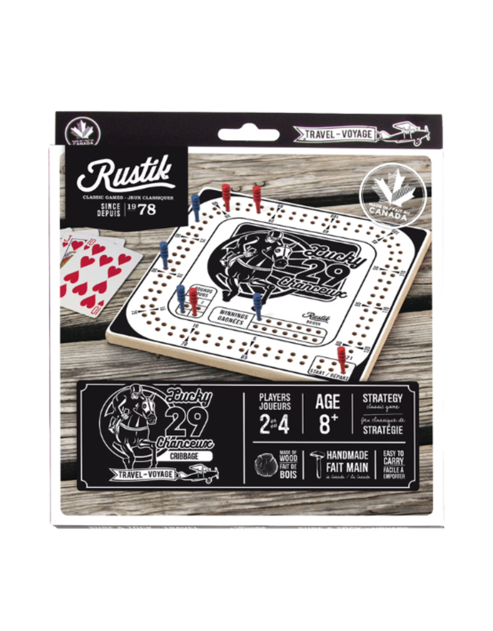 Rustik - Travel Games Lucky 29 Cribbage