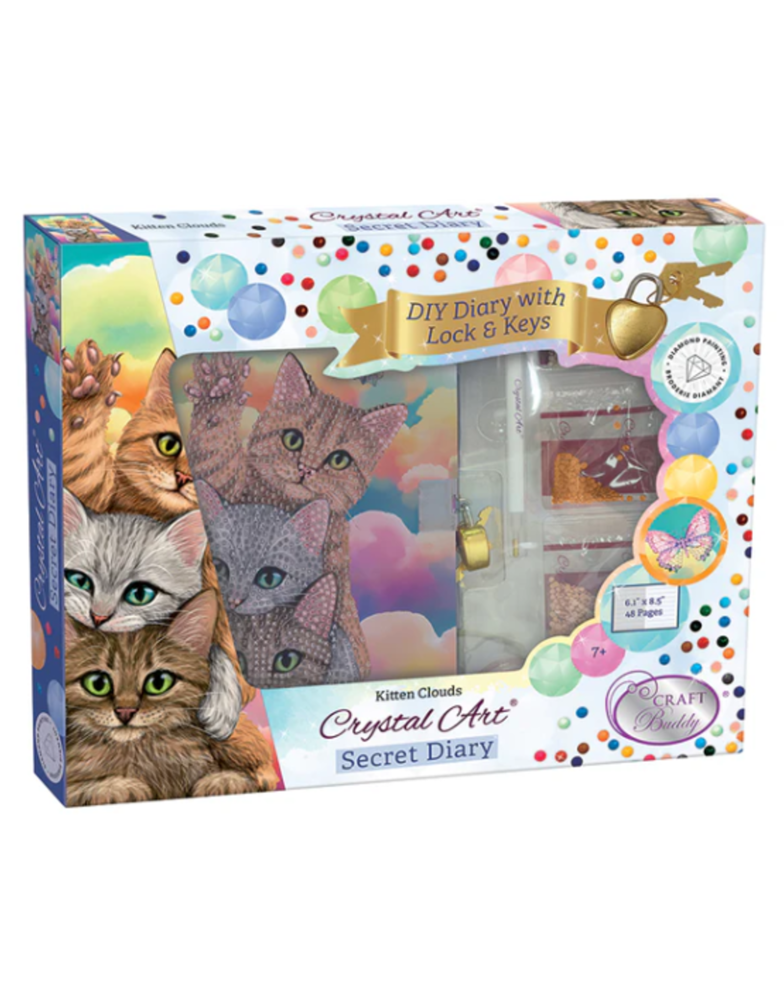 Craft Buddy Craft Buddy - Secret Diary Kit Kitten Clouds