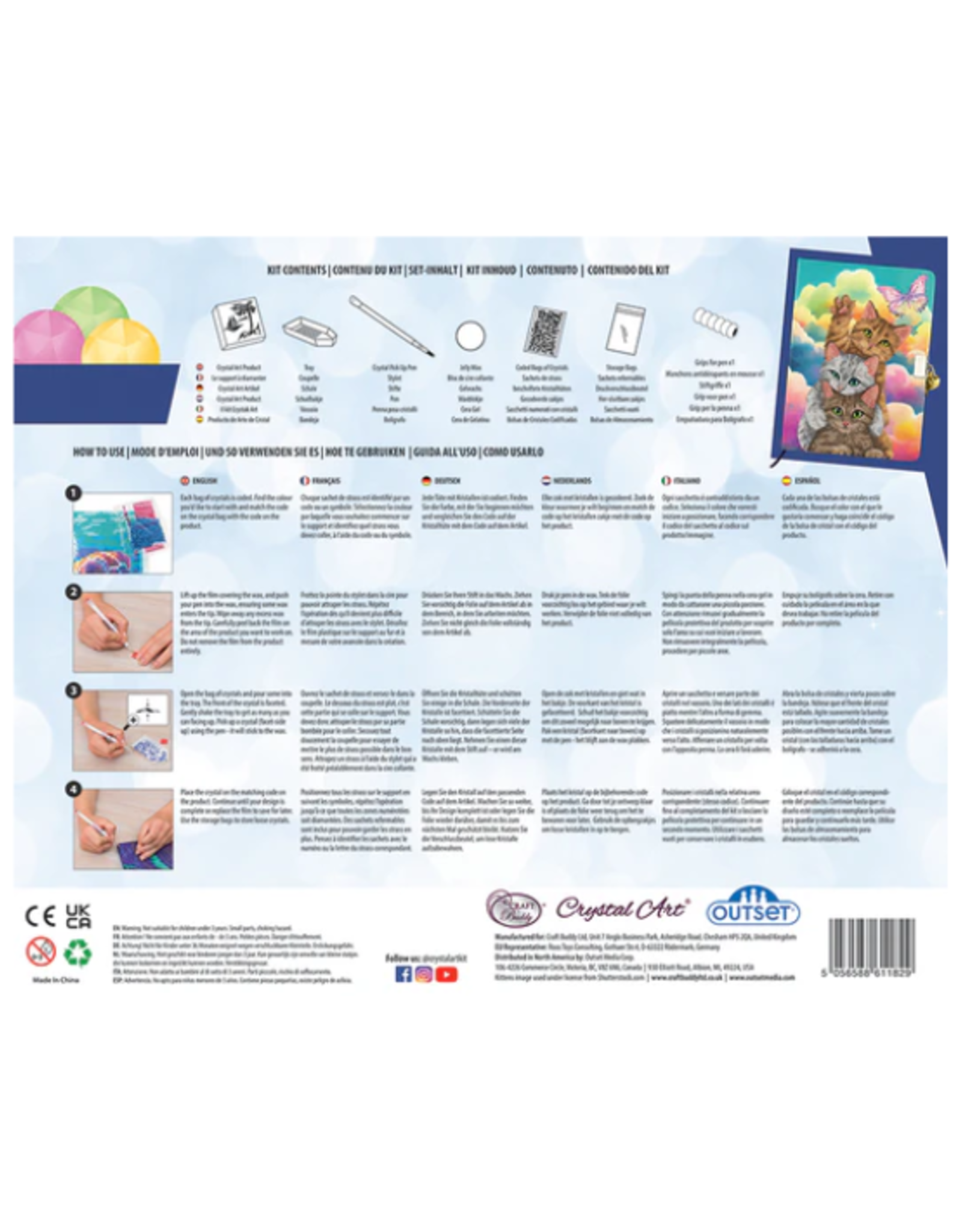 Craft Buddy Craft Buddy - Secret Diary Kit Kitten Clouds