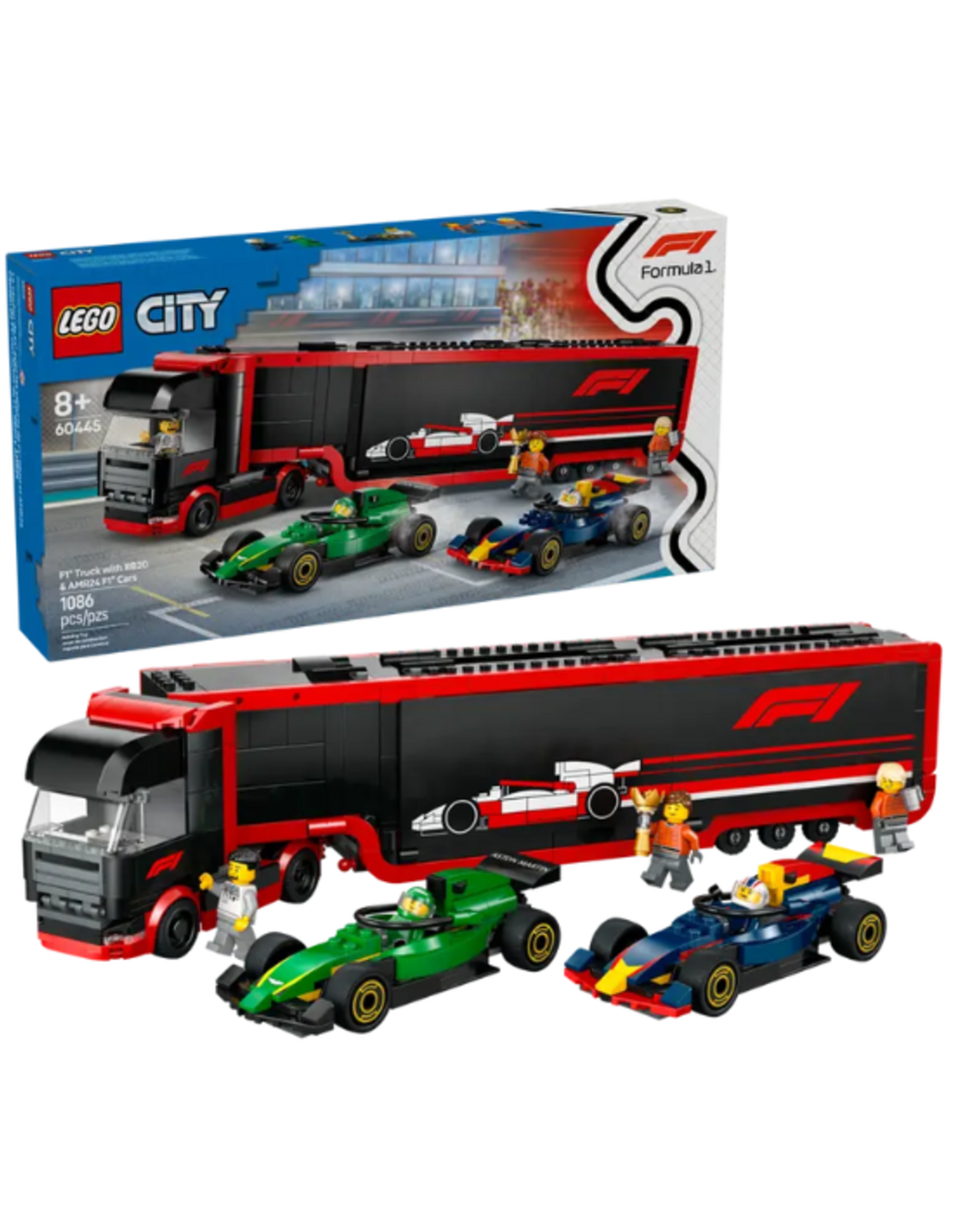 Lego Lego - City - 60445 - F1® Truck with RB20 & AMR24 F1® Cars