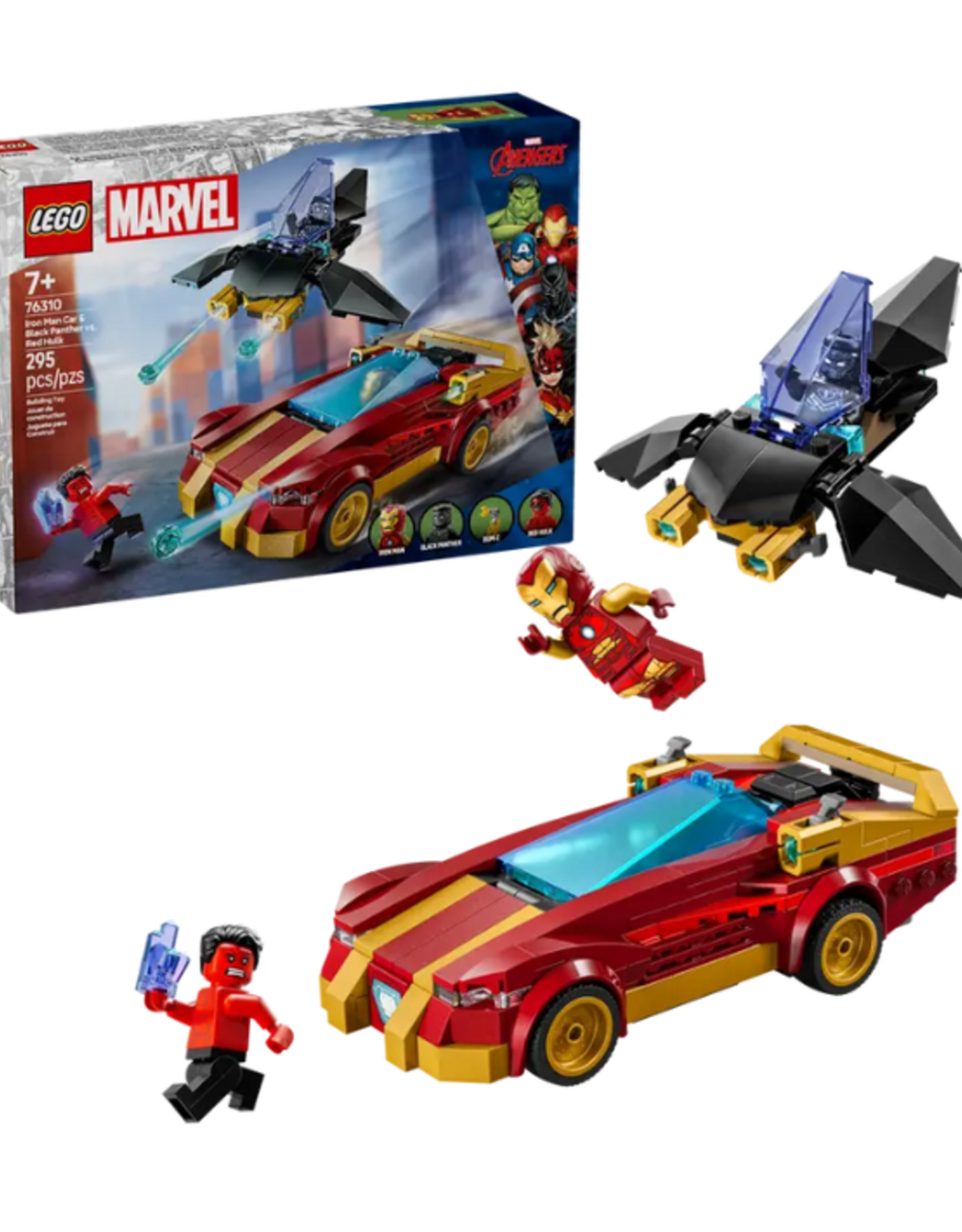 Lego Lego - Marvel - 76310 - Iron Man Car & Black Panther vs. Red Hulk