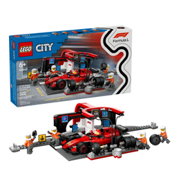 Lego City 60443 F1® Pit Stop & Pit Crew with Ferrari Car