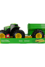 Tomy - John Deere Monster Threads Tractor & Wagon W/ Lights & Sounds